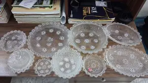Vintage Clear Pressed Glass Serving Set Dinner