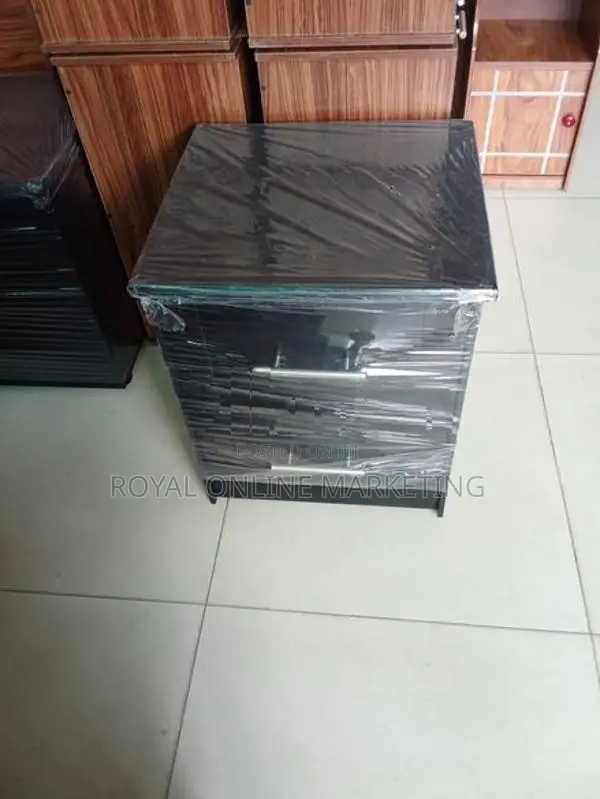 Black Bed Side Cupboard (H-30)