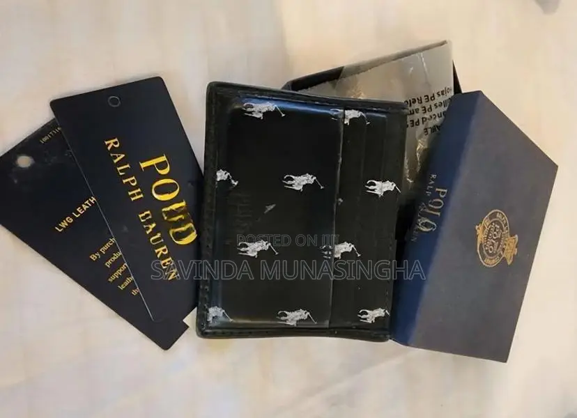 Polo Ralph Lauren Black Leather Logo Wallet