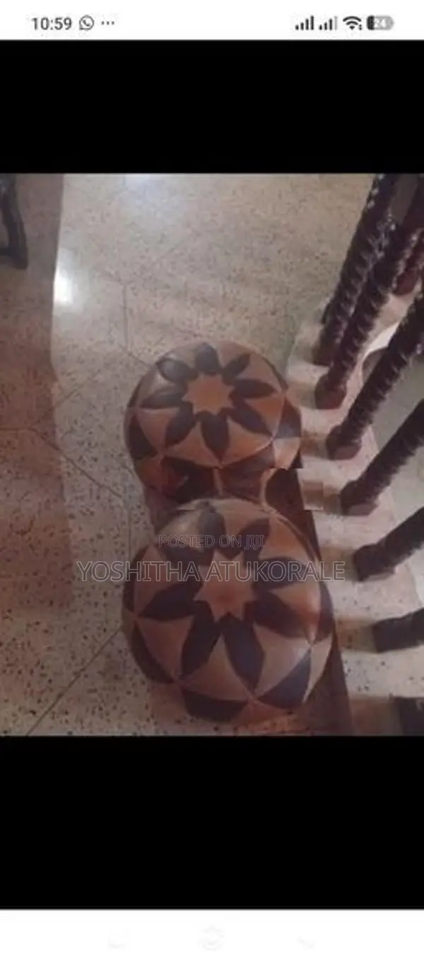 Moroccan Handcrafted Leather Pouf / Ottoman (Star Geometric )
