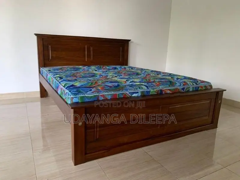 Teak Bed with Mattress