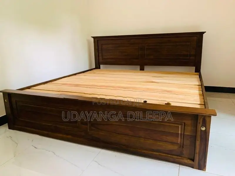 Teak Bed with Mattress