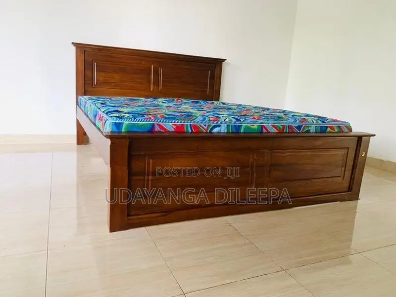 Teak Bed with Mattress