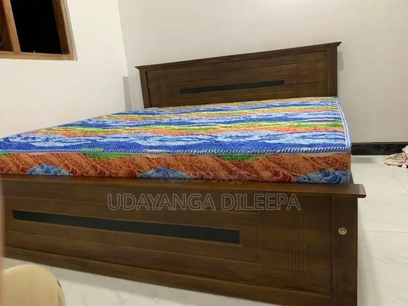 Teak Bed with Mattress