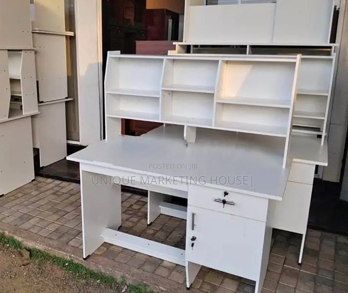 Modern 4x2FT White Melamine Hi-Rack Study Table
