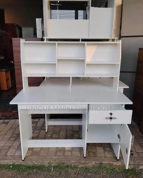Modern 4x2FT White Melamine Hi-Rack Study Table