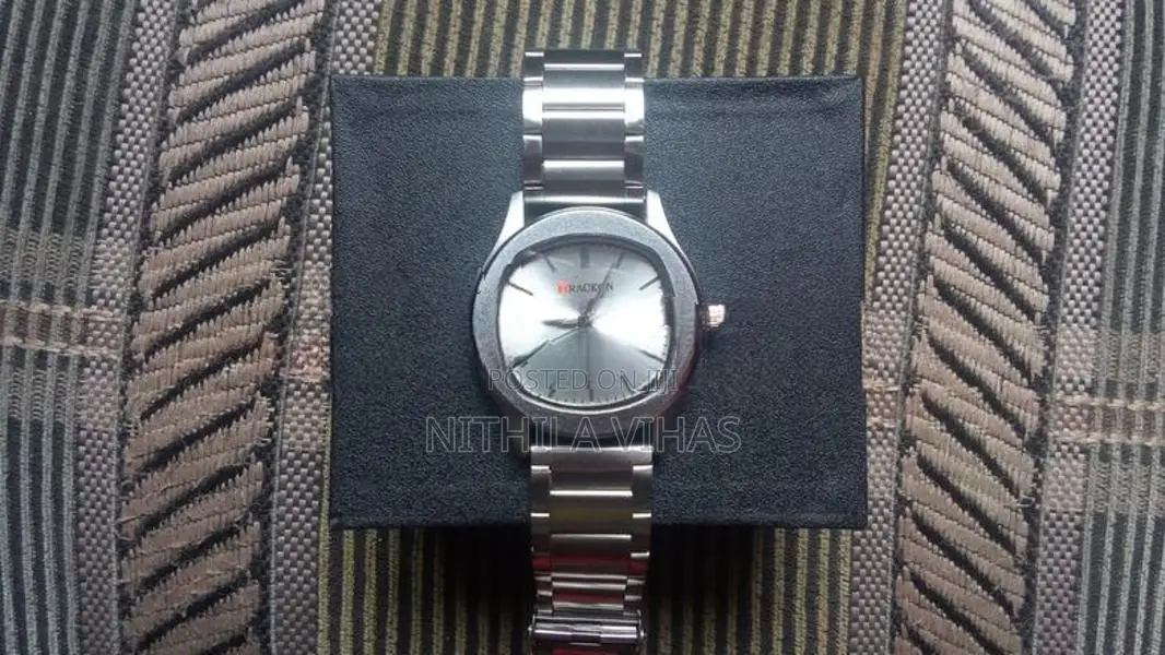 Trackon Stainless Steel Backed Silver Watch For Boys