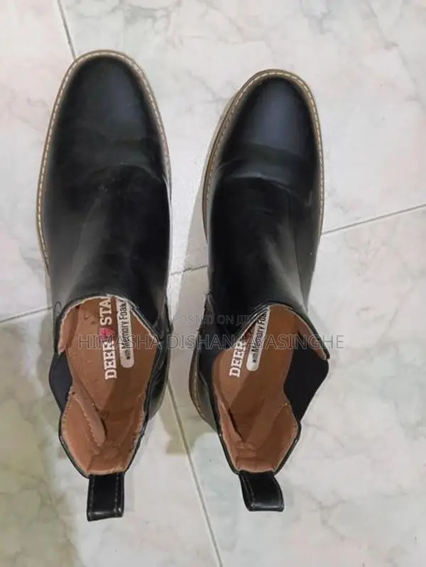 Black Leather Ankle Boots