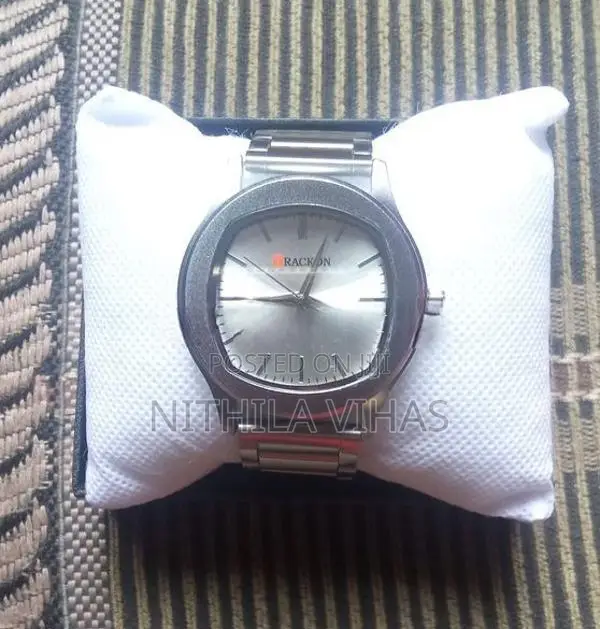 Trackon Stainless Steel Backed Silver Watch For Boys