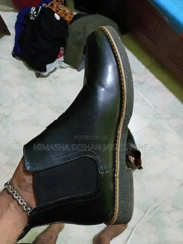 Black Leather Ankle Boots