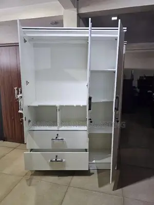 new white colour 3 door long locker cupboard 6x4ft wardrobe