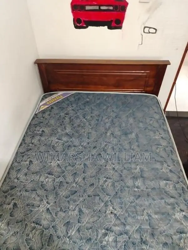 Teak Box Bed with Spring Mattress