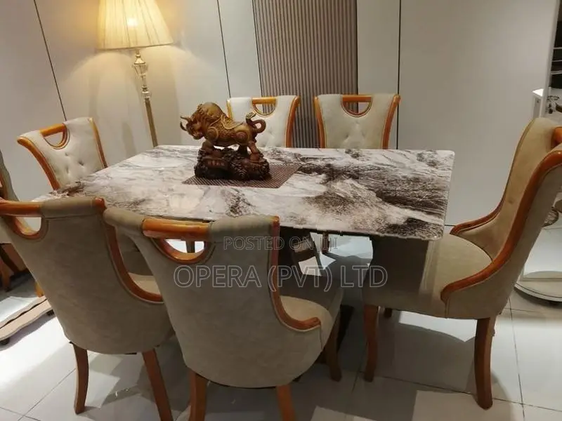Luxury Granite 6 Chair Table Set