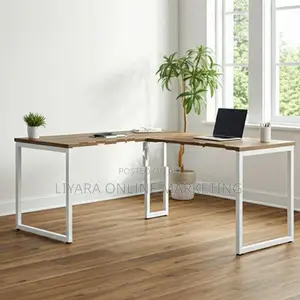 Melamine L Shaped Work Station Table