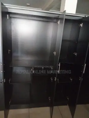 Black 3 Door Cupboard (K-33)