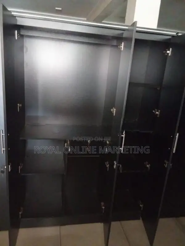 Black 3 Door Cupboard (K-33)