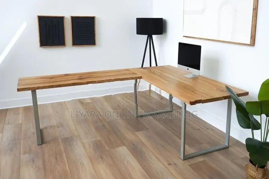 Melamine L Shaped Work Station Table