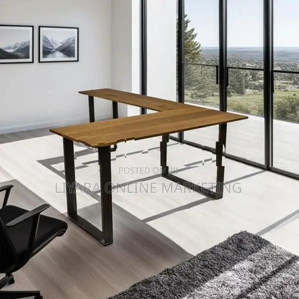 Melamine L Shaped Work Station Table