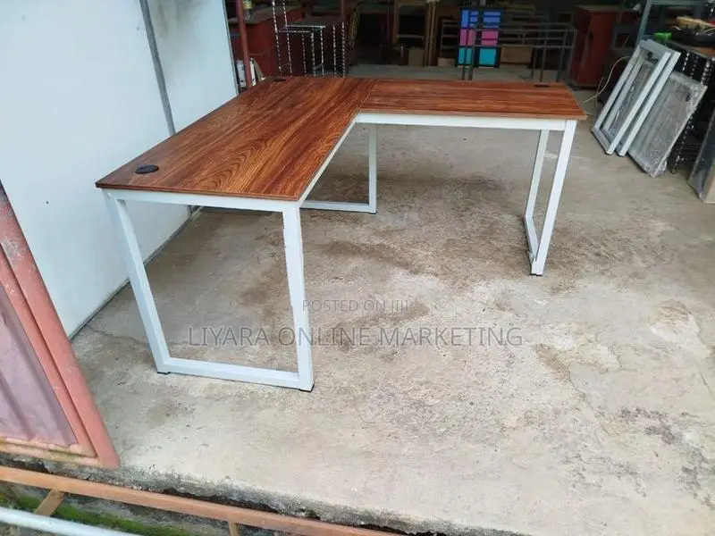Melamine L Shaped Work Station Table