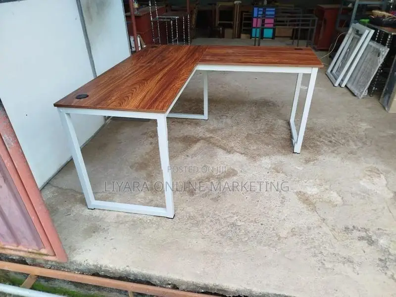 Melamine L Shaped Work Station Table