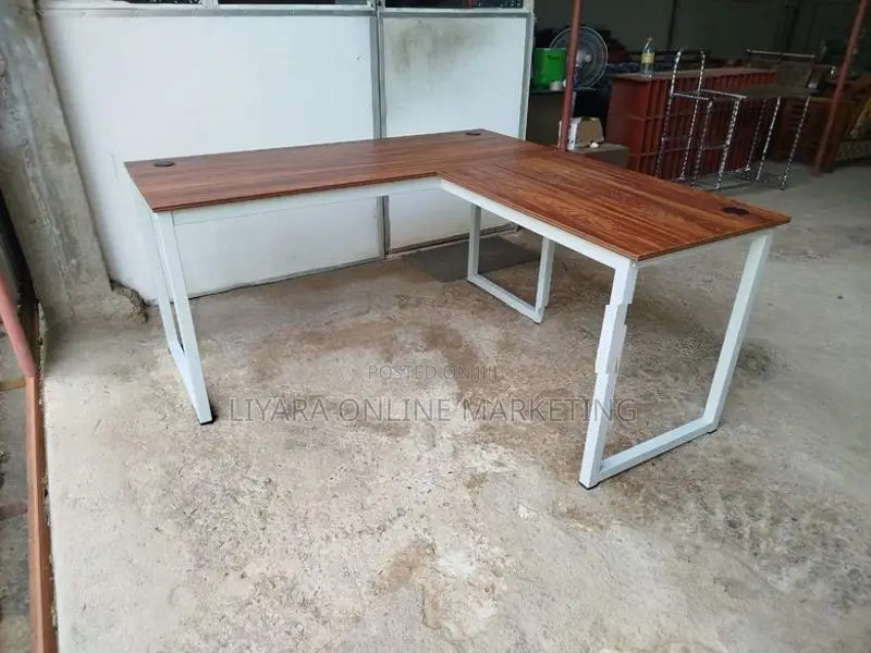 Melamine L Shaped Work Station Table