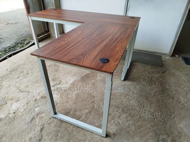 Melamine L Shaped Work Station Table