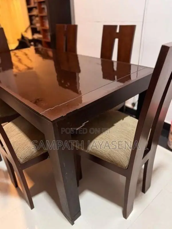 Teak table with 6 chairs