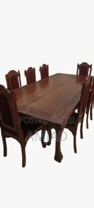 ANTIQUE TEAK DINING TABLE WITH 8 SEATERS