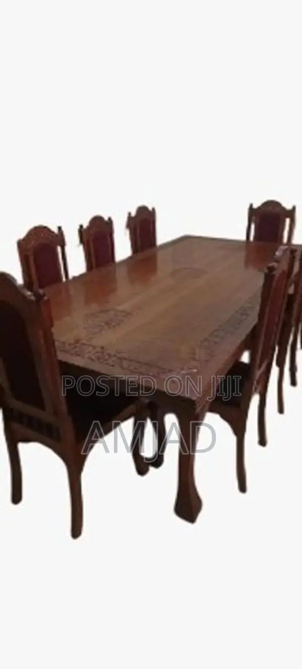 ANTIQUE TEAK DINING TABLE WITH 8 SEATERS