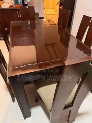 Teak table with 6 chairs