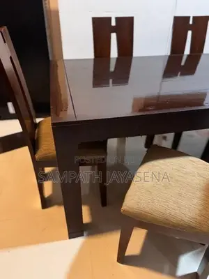 Teak table with 6 chairs