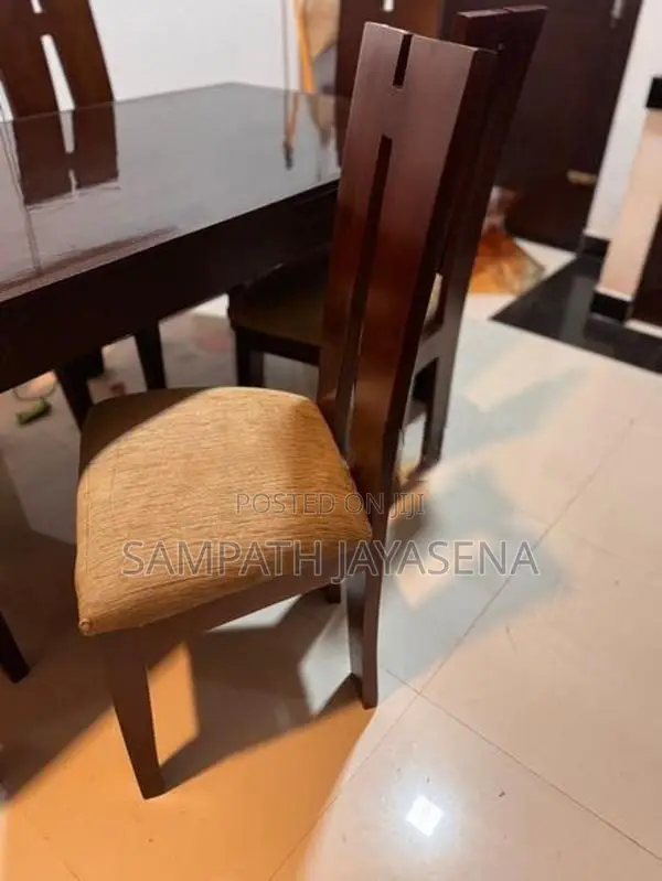 Teak table with 6 chairs