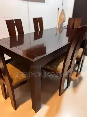Teak table with 6 chairs