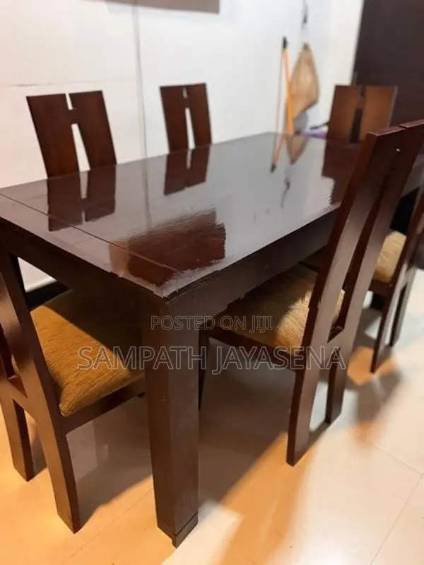 Teak table with 6 chairs