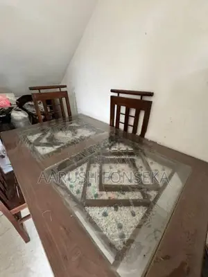 Wooden Dining Table with 4 Chairs