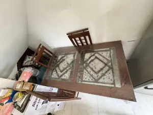 Wooden Dining Table with 4 Chairs