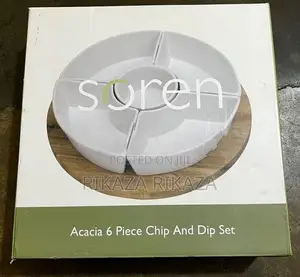 Acacia 6 Piece Chip with Dip Set