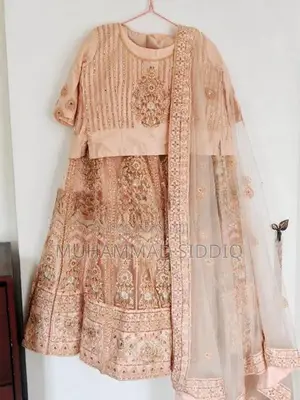 Peach Embroidered Lehenga