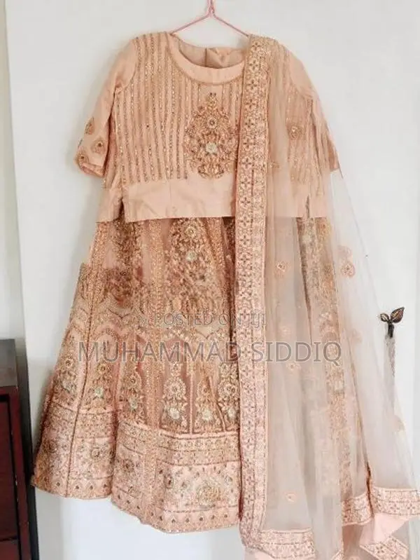 Peach Embroidered Lehenga