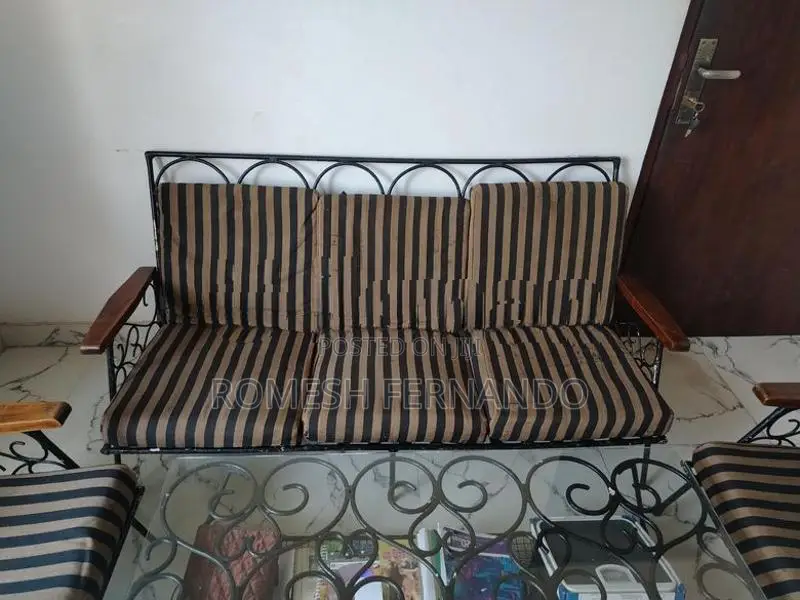 Iron Sofa Set with Coffee Table