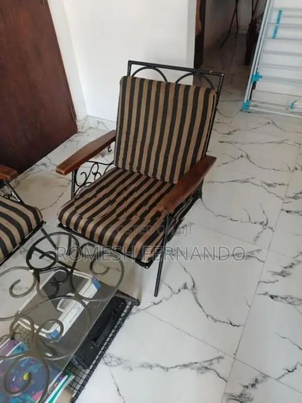 Iron Sofa Set with Coffee Table