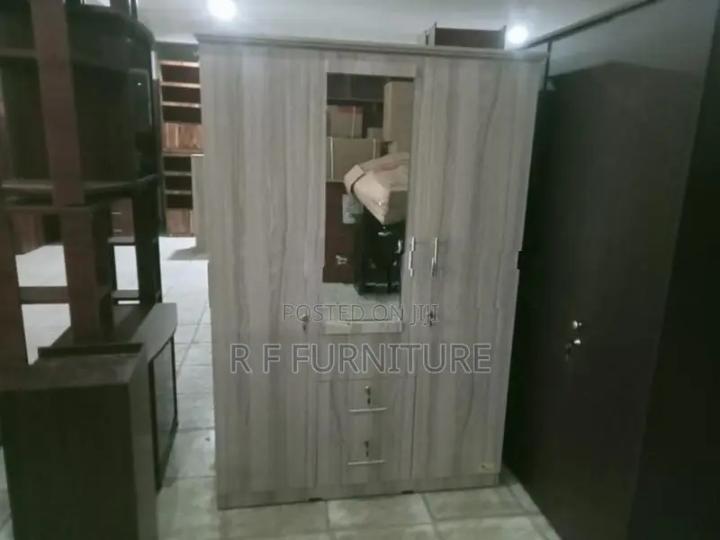 Melamine 3 Door Cupboard American Ash