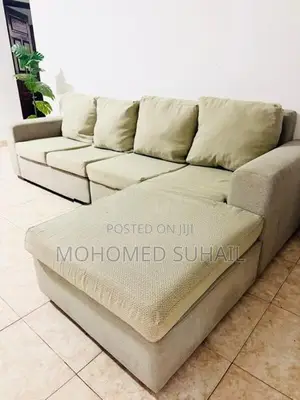 L Shape Sofa Set for Living Room (Grey) Premium Fabric