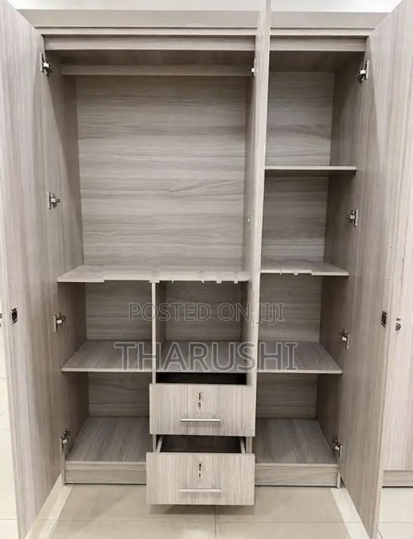 3 Door Wardrobe American Ash Color with Mirror