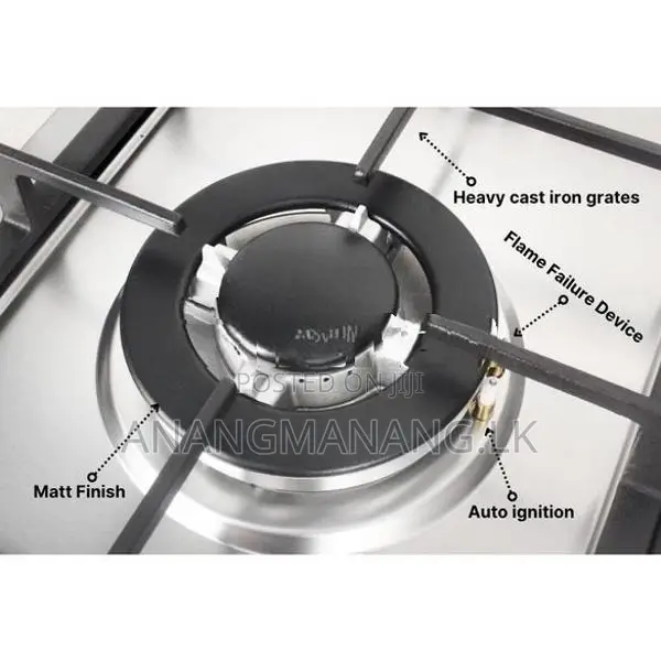 Novo High Quality Stainless Steel Gas Cooker Hob with FFD SAFETY