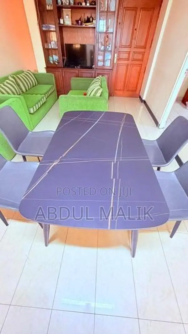 Granite Table Dining with 4 Chairs