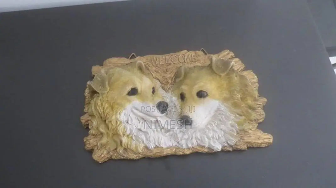 Beautiful 3D Dog "WELCOME" Wall hanging