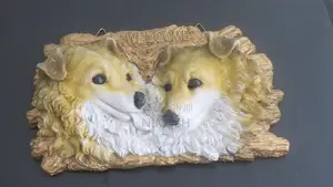 Beautiful 3D Dog "WELCOME" Wall hanging
