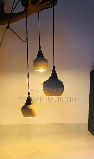 Raw clay rock - pendant cluster