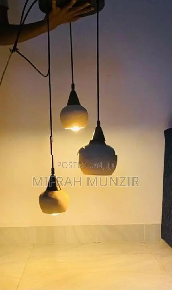 Raw clay rock - pendant cluster